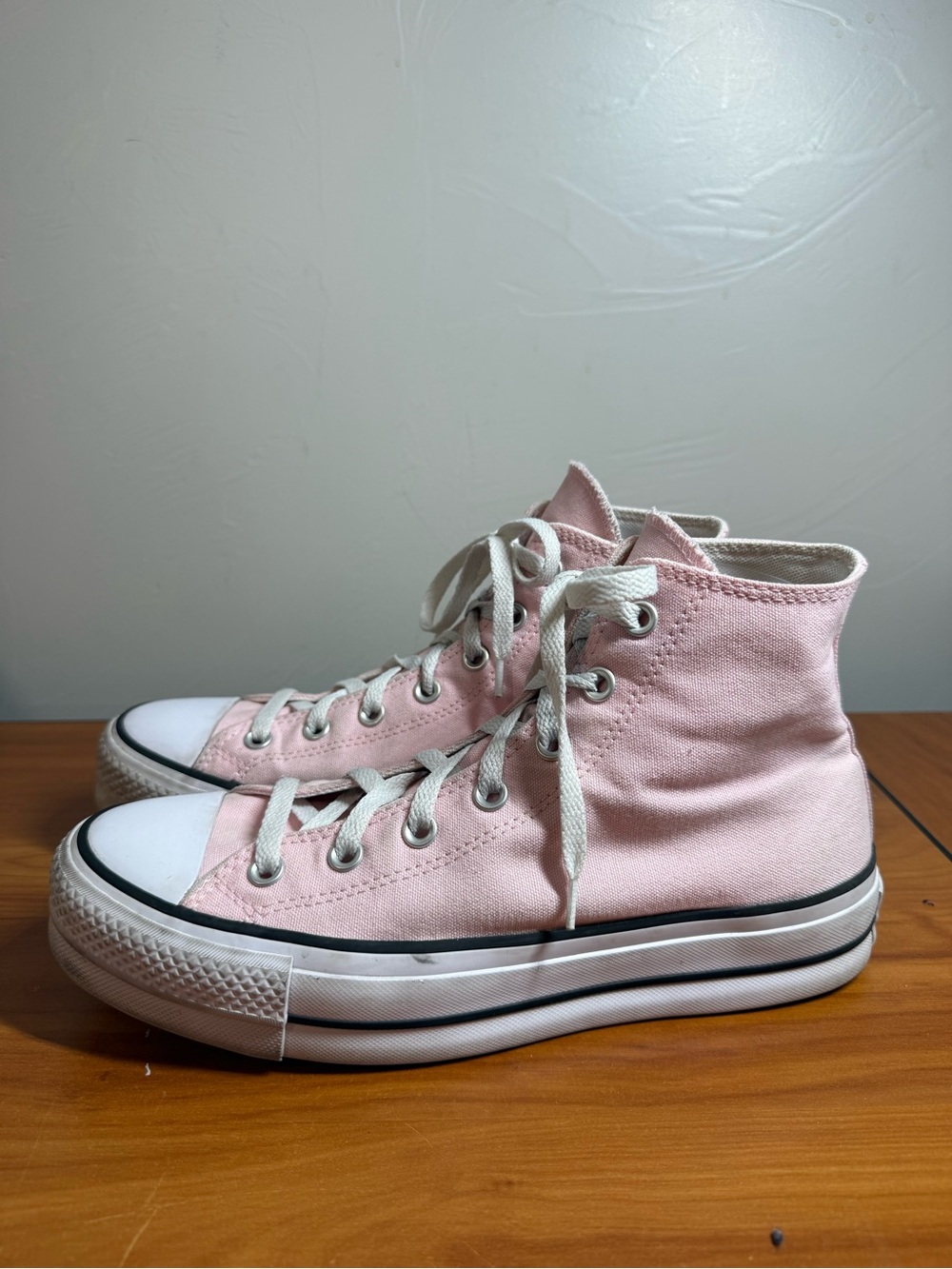 Converse Chuck Taylor All Star Light Baby Pink Platform High Top Sneaker Canvas